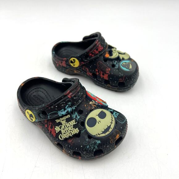 Crocs x Child Disney The Nightmare Before Christmas Glow in The Dark Clog Black - Picture 1 of 6